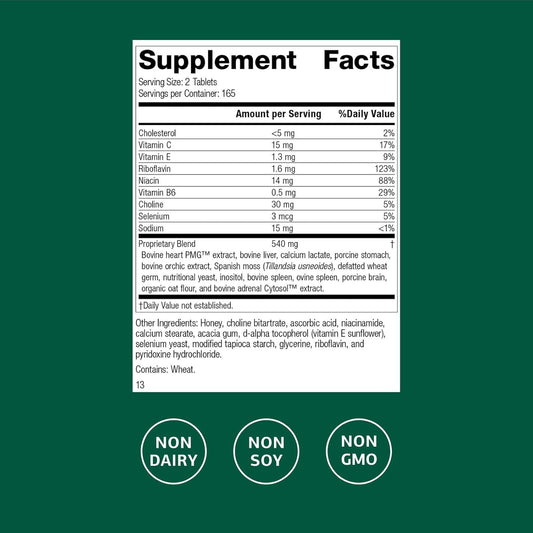 Standard Process Inc. Cardio-Plus - Antioxidant Support - Heart Health, Circulation & Blood Flow Supplement With Vitamin B6, Niacin & Riboflavin - Energy Metabolism Supplement - 330 Tablets