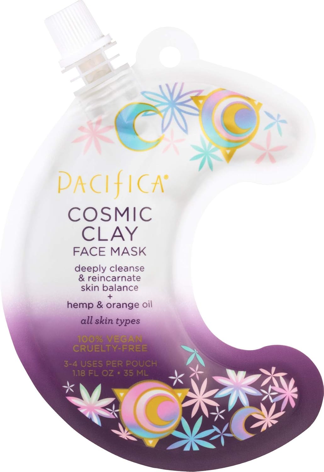 Pacifica Cosmic Clay Face Mask Unisex 1.18 Oz