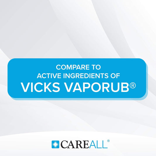 Careall Medicated Chest Rub 4 Oz. Topical Analgesic And Cough Suppressant. Provides Relief To Throat, Chest And Sinuses From Cough, Cold, And Congestion