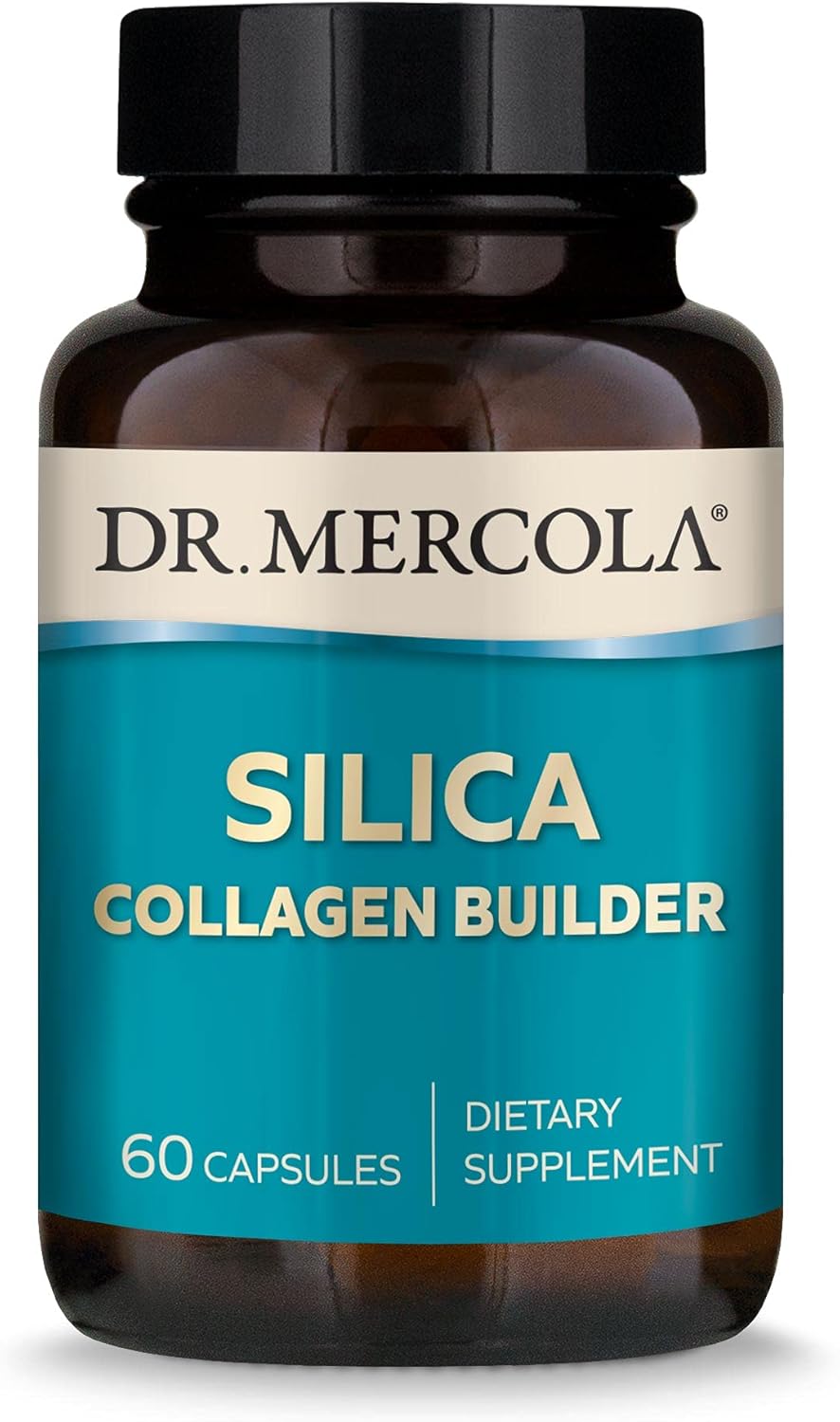 Dr. Mercola Silica Collagen Builder Dietary Supplement, 60 Servings (60 Capsules), Non GMO, Gluten Free, Soy Free