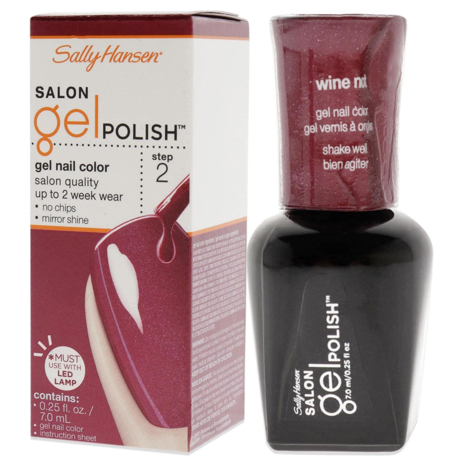 Sally Hansen Salon Pro Gel, Wine Not, 0.14 Fluid Ounce : Nail Polish : Beauty & Personal Care