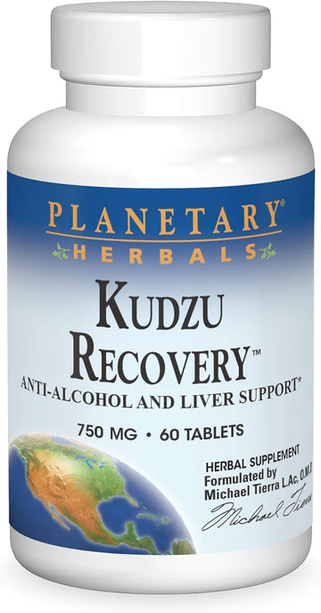Planetary Herbals Kudzu Recovery 750mg - with Calcium - 60 Tablets
