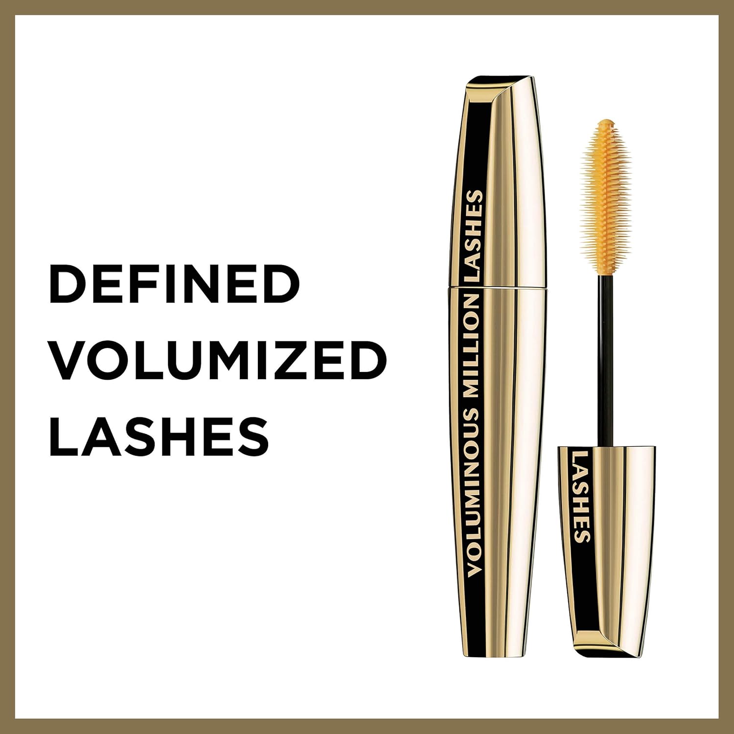 L’Oreal Paris Makeup Voluminous Million Lashes Mascara, Volumizing Collagen Infused Eye Makeup, Amplifying Mascara Brush, Washable, Blackest Black, 0.3 Fl Oz., 2 Count : Beauty & Personal Care