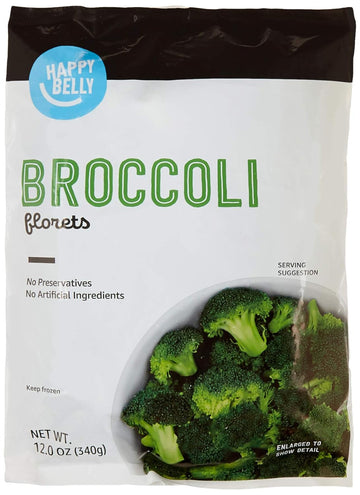 Amazon Brand - Happy Belly Frozen Broccoli Florets, 12 Ounce (Pack Of 1)