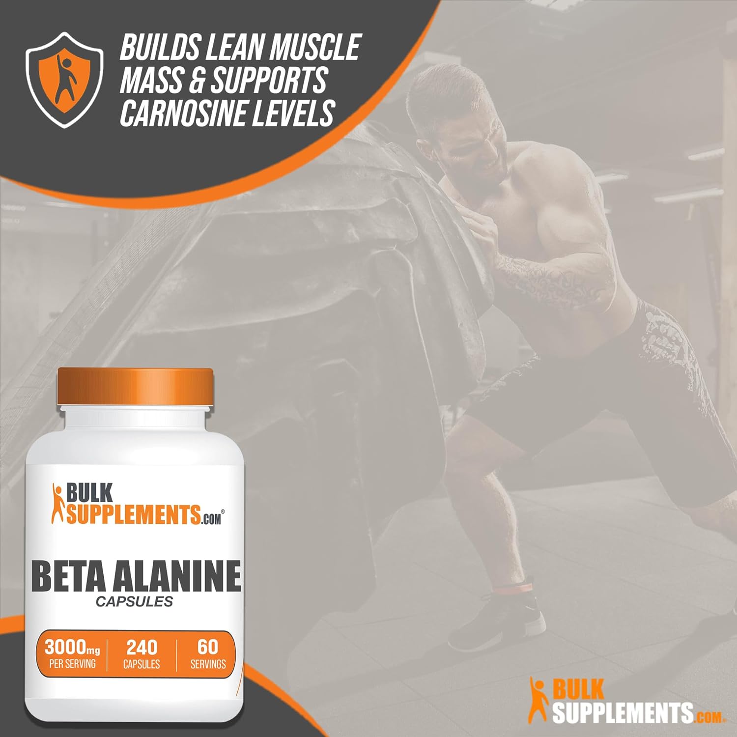 BulkSupplements.com Beta Alanine Capsules - Beta Alanine Supplement, B