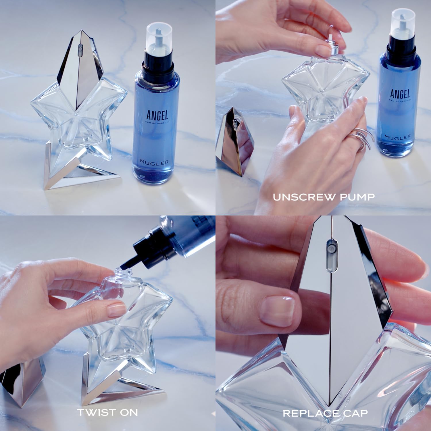 Mugler Angel Eau de Parfum Refill Bundle, Ambery Gourmand Women's Fragrance : Amazon.co.uk: Beauty