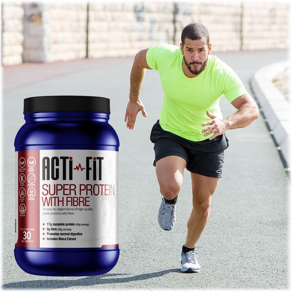 Acti-Fit Super Protein With Fibre | Plant-Based Protein, Including Amino Acids From Beans, Seeds And Grain | Organic & Suitable For Vegans | 30-Day Supply | 1200G