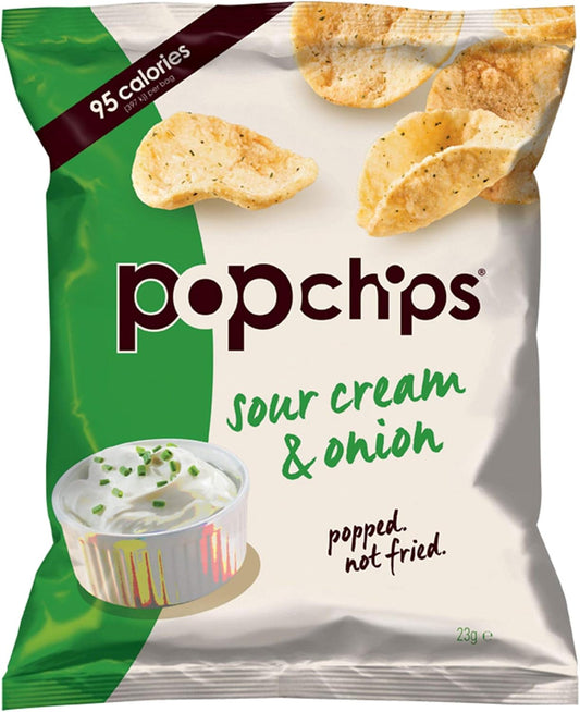 Popchips Sour Cream & Onion Popped Potato Chips - 24X23G