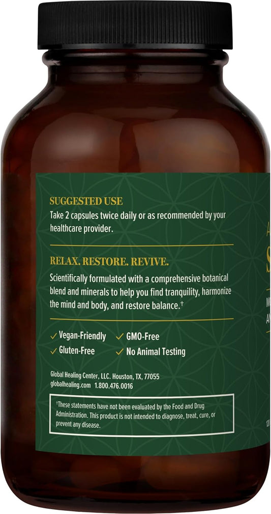 Global Healing Center - Stress Relief Supplement With Lithium Orotate - Advanced Calm Support Helps Ease Stress And Improve Function - Lithium Supplements - (120 Capsules)