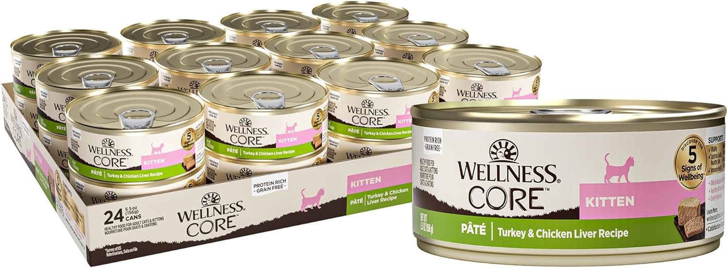 Wellness Core Grain Free Kitten Formula - 24X5.5 Oz