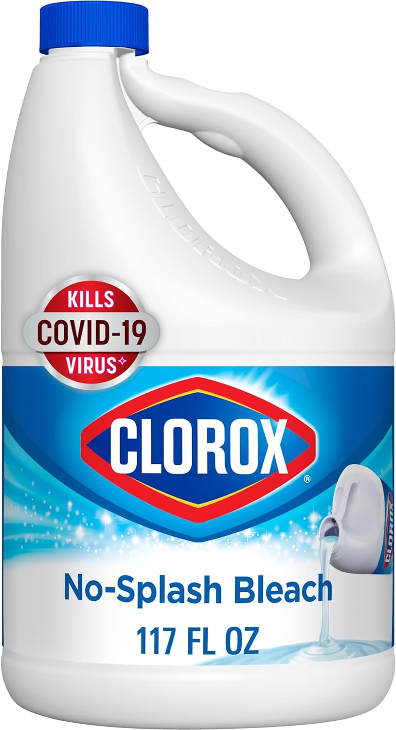 Clorox Splash-Less Bleach1, Disinfecting Bleach, Regular 117 Fluid Ounce Bottle (Package May Vary)