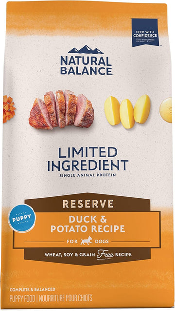 Natural Balance Limited Ingredient Puppy Grain-Free Dry Dog Food, Reserve Duck & Potato Recipe, 4 Pound (Pack Of 1)