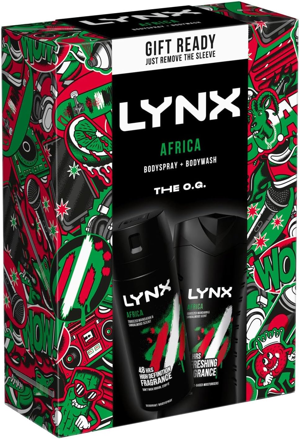 Lynx THE O.G. Africa Duo 48Hrs Odour Protection Body Spray 150 ml and 12Hrs Refreshing Fragrance Body Wash 225 ml 2 Pieces Ready to Wrap Gift Set for Him,2pk : Amazon.co.uk: Beauty