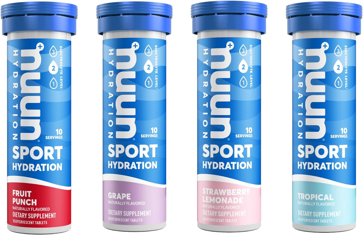 Nuun Sport: Electrolyte Drink Tablets, Juice Box Mixed Box, 4 Tubes (4
