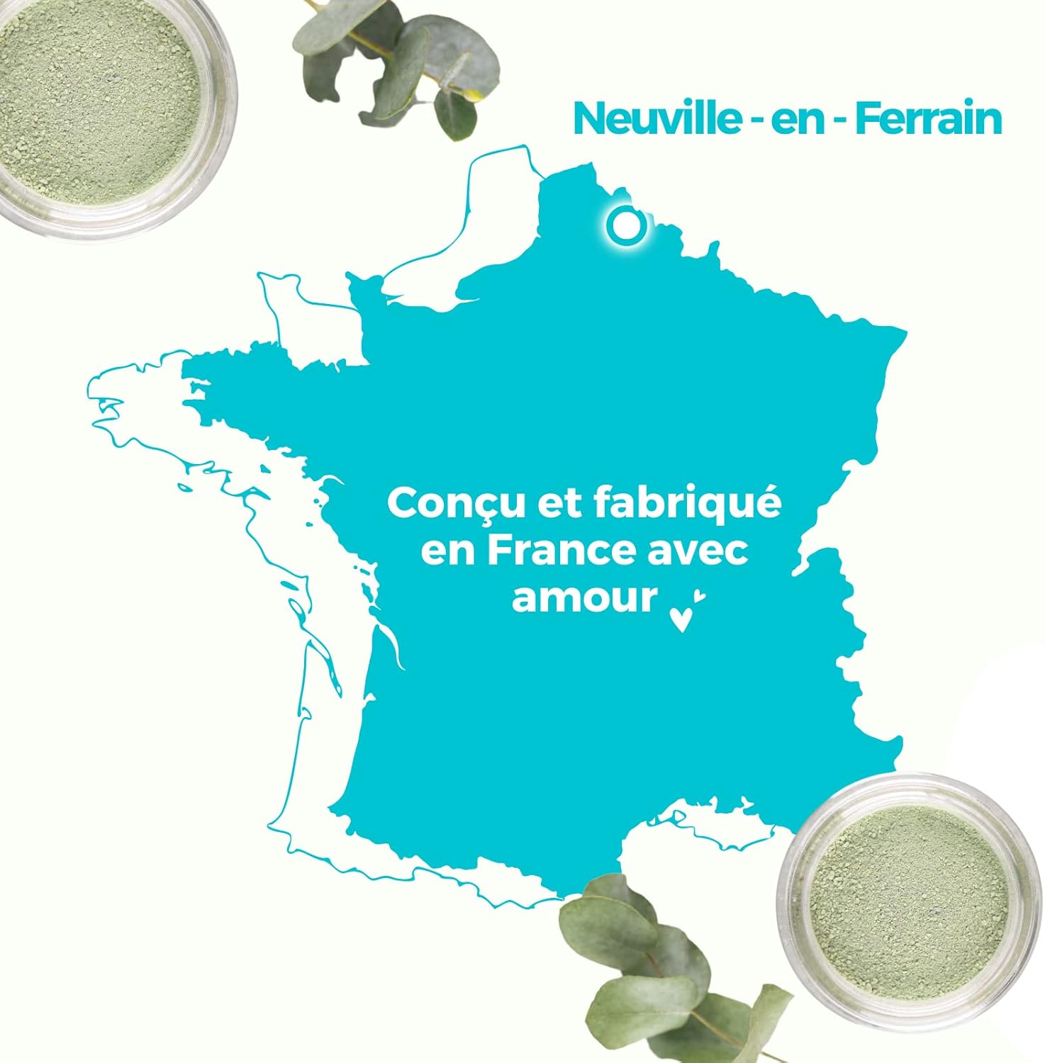 Corine De Farme, 04097301 Solid Shampoo For Oily Hair, Vegan, Purifying Green Clay Formula, Biodegradable Shampoo Made In France, Eco-Friendly And Zero Waste