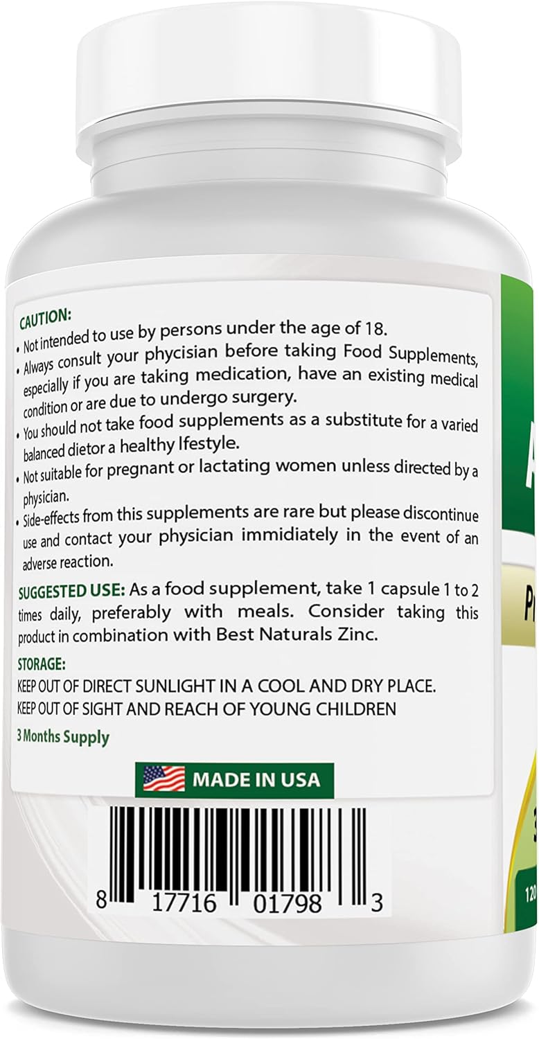 Best Naturals Astragalus Capsule, 1000 mg, 120 Count : Health & Household