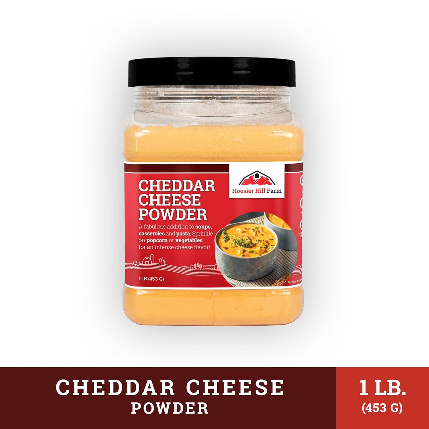 Hoosier Hill Farm Cheddar Cheese Powder, 1Lb (Pack Of 1)