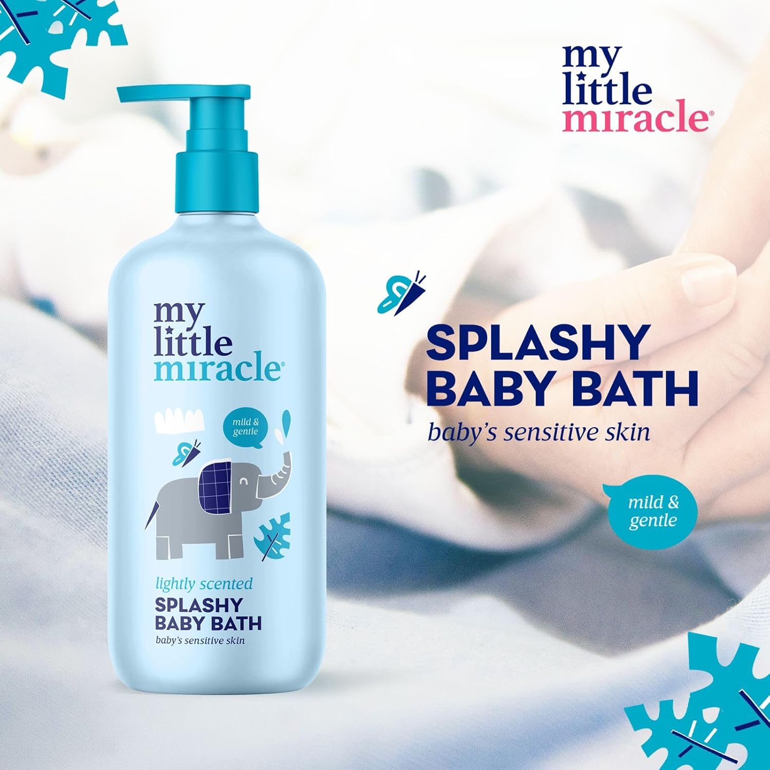 My Little Miracle Baby Care Set, Baby Bubble Bath, Baby Lotion And Baby Oil 500Ml, Ideal For All Skin Types, Newborn & Up