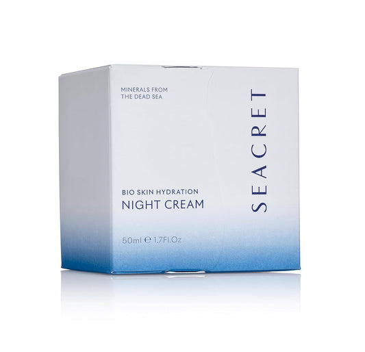 Seacret Bio Skin Hydration Night Cream With Aloe, Niacinamide, Jojoba, Argan Oil, And Dead Sea Minerals – Deeply Moisturizing, Assist In Anti-Aging, And Skin-Conditioning Formula, 50Ml
