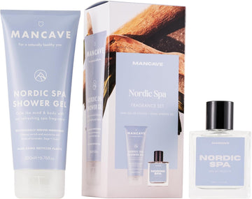 Mancave Nordic Spa Men'S Fragrance Gift Set, 50Ml Nordic Spa Eau De Toilette, 200Ml Shower Gel, Natural Perfume Set, Fragrance For Men, Perfume Bundle, Present Idea For Dad