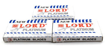 15 Lord Double Edge Safety Razor Blades Platinum
