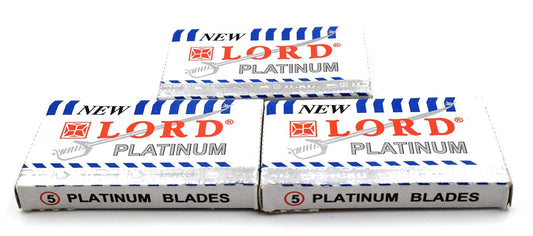 15 Lord Double Edge Safety Razor Blades Platinum