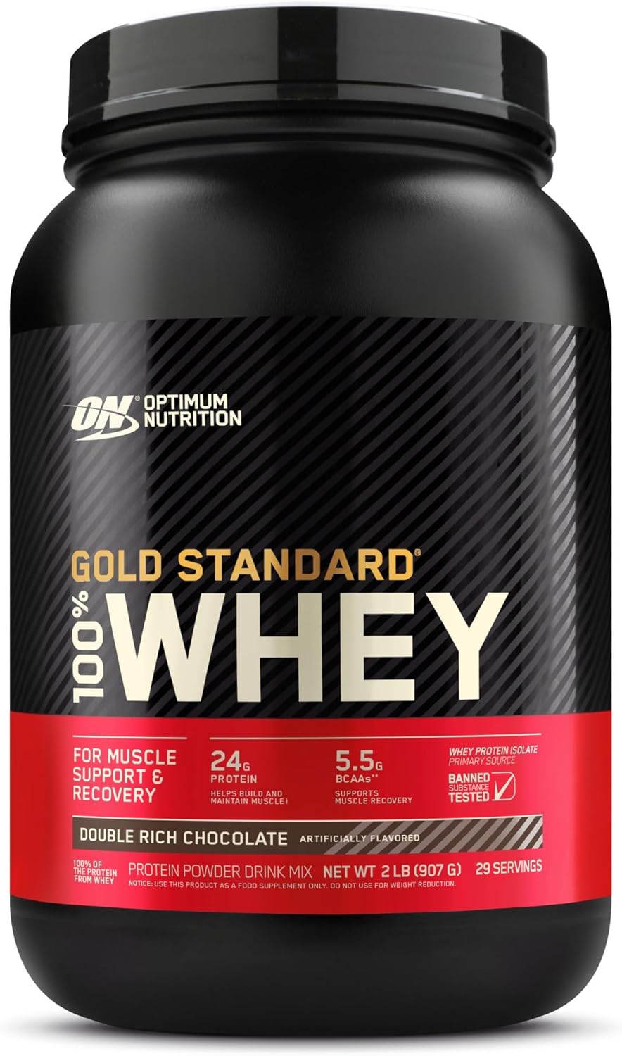 Optimum Nutrition Gold Standard 100% Whey Protein Powder, Double Rich