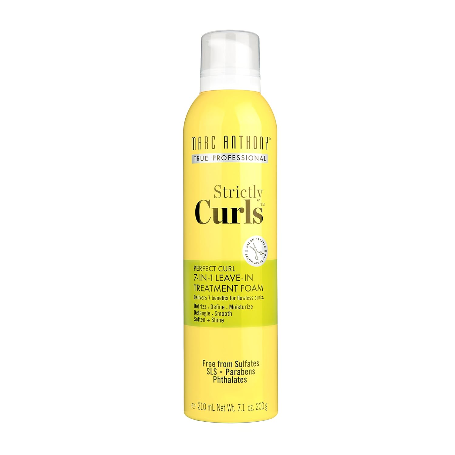 Marc Anthony Leave In Hair Treatment, Strictly Curls - 7-In-1 Treatment Foam For Curly Hair Defines, Defrizzes, Moisturizes, Detangles, Softens & Shines With Avocado Oil & Shea Butter - 7.1 Ounce