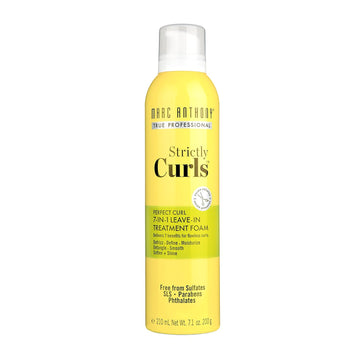 Marc Anthony Leave In Hair Treatment, Strictly Curls - 7-In-1 Treatment Foam For Curly Hair Defines, Defrizzes, Moisturizes, Detangles, Softens & Shines With Avocado Oil & Shea Butter - 7.1 Ounce