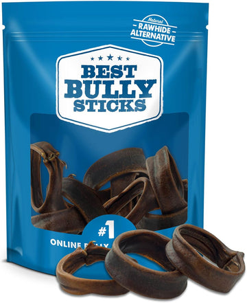 All Natural Puppy Teething Rings - Usa Baked & Packed Highly Digestible Rawhide Alternative Chew - Free-Range Grass-Fed Beef 95% Collagen Dog Treats For Small & Senior Dogs & Light Chewers - 8 Pack