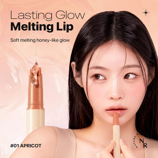 Nature Republic Honey Melting Lip (01 Apricot) Soft Lip Stick, Korean Lip, Lip Gloss, Glow Lip, Glossy, Lip Balm, Lip Crayon, Jelly Gloss, Lip Pen, Tint,Valentines Day Gifts, Korean Make Up