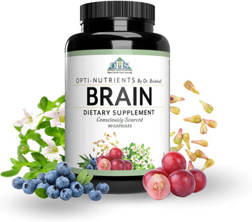 Optimal Health Systems Brain | Most Comprehensive Nootropic + Enzyme Delivery | 700 Mg Scientific Neuroenhancment Blend | Boost Mood, Memory & Focus | 90 Capsules