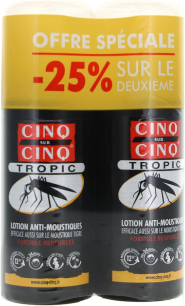 Cinq Sur Cinq Tropic Anti-Mosquitoes Lotion 2 X 75Ml