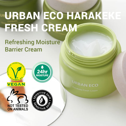 Thesaem Urban Eco Harakeke Fresh Cream 60Ml - 81% Harakeke Extract, Lightweight Fresh Gel Moisturizing Facial Cream For Sensitive And Oily Skin