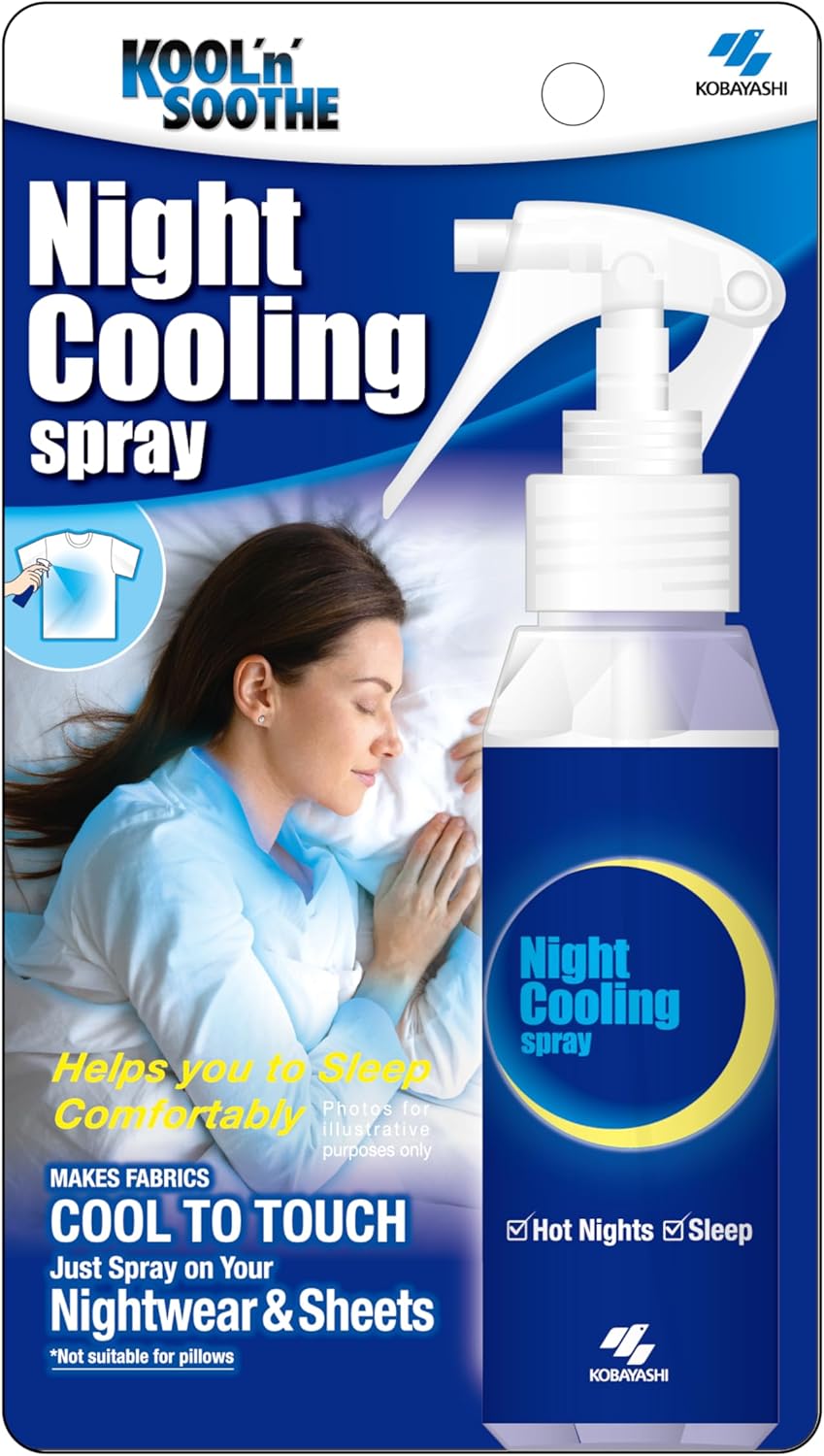 Kool 'N' Soothe Night Cooling Spray/ 100 Ml/Instant Cooling Spray For Nightwear & Bedding/Take The Edge Off The Heat