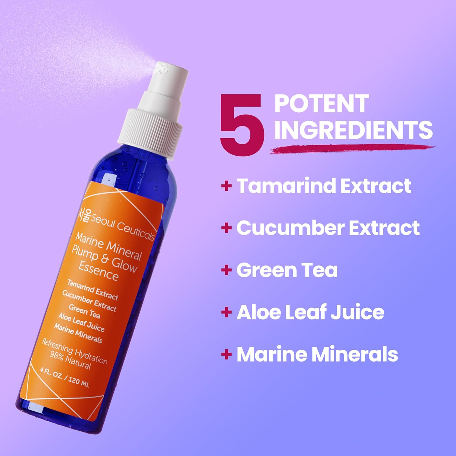 Seoulceuticals Korean Skin Care Essence Toner - K Beauty Skincare Spray Mist For Face Contains Cucumber Extract And Marine Minerals + Organic Aloe - Get That Healthy Youthful Glow : Beauty & Personal Care