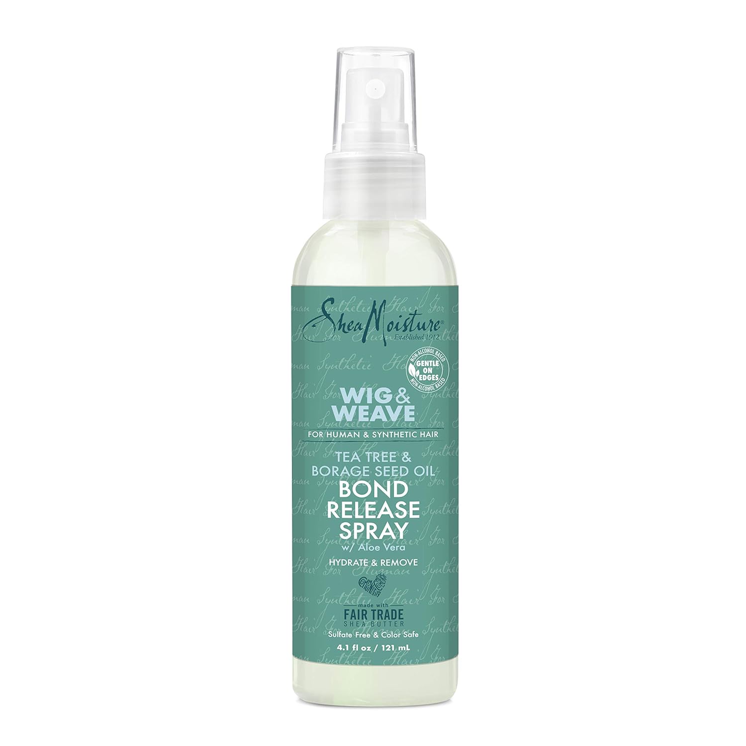 Sheamoisture Bond Release Hair Spray For Wig And Weave, Tea Tree And Borage Seed, Alcohol Free Hairspray, 4.1 Oz