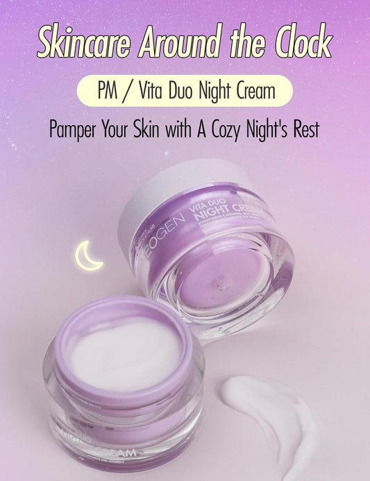 Neogen X Joan Kim Vita Duo Night Cream (50 G / 1.76 Oz) – Hydrating & Cooling & Relaxing Night Cream With Vitamin E And Lavender – Korean Skin Care