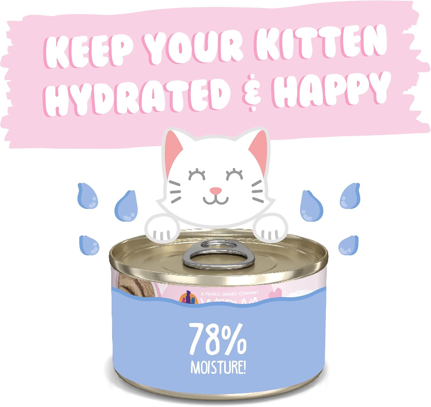 Weruva Kitten, Chicken Breast Formula in a Hydrating Purée, 3oz Can (Pack of 12) : Pet Supplies