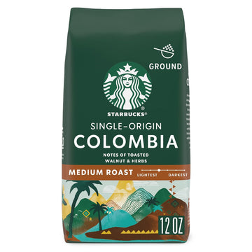 Starbucks Ground Coffee, Medium Roast Coffee, Colombia, 100% Arabica, 1 Bag (12 Oz)