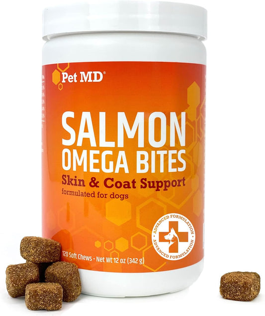Pet Md Salmon Omega Bites + 5In1 Multivitamin Softchews