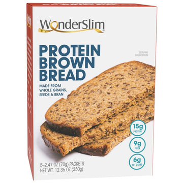 Wonderslim Protein Grain & Seed Brown Bread, 9G Fiber, Low Carb (5Ct)