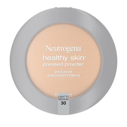 Neutrogena Healthy Skin Pressed Makeup Powder Compact With Antioxidants & Pro Vitamin B5, Evens Skin Tone, Minimizes Shine & Conditions Skin, Light To Medium 30, .34 Oz (Pack Of 2)