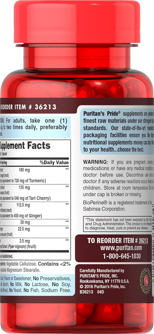 Puritan'S Pride Tart Cherry Turmeric Complex-60 Capsules