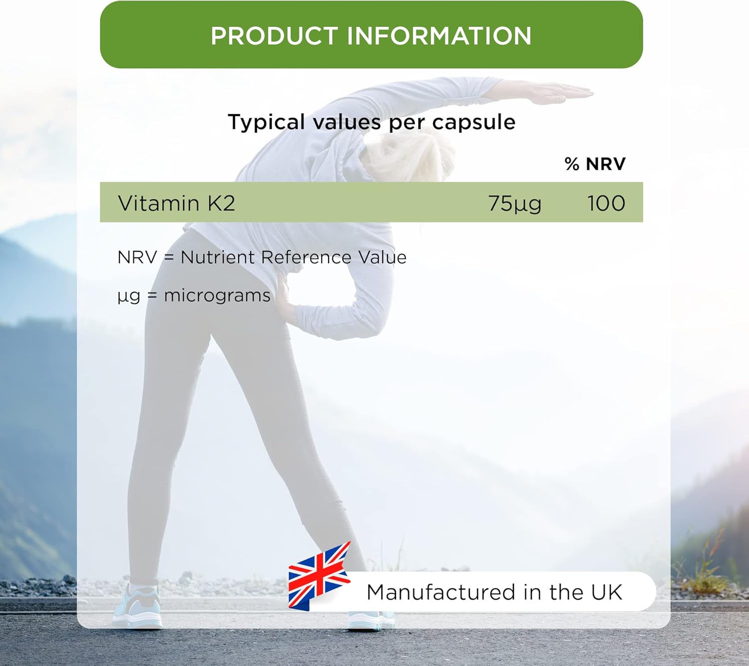 Healthspan Vitamin K2 75µg (60 Capsules) | for Bone and Blood Health | Contains 75 µg Vitamin K2 | Using a Pure, Active Form Called MK-7 | Supports Normal Blood clotting | Vegan : Amazon.co.uk: Health & Personal Care