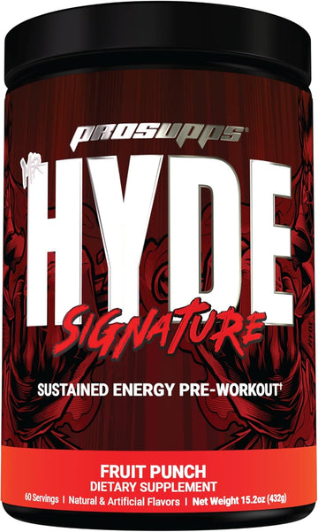 Prosupps Mr. Hyde Signature Series Pre-Workout Energy Drink – Intense Sustained Energy, Focus & Pumps With Beta Alanine, Creatine, Nitrosigine & Teacrine (60 Servings Fruit Punch)