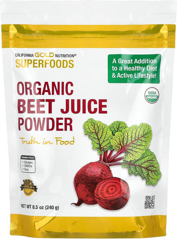 Organic Beet Powder, Sourced From Usa, Usda Certified Organic, 8.5 Oz (240 G)