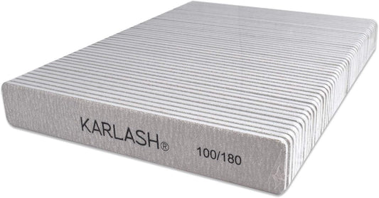 Karlash Professional Double Sided Emery Board Jumbo Zebra Nail File 100/180 50pc : Beauty & Personal Care