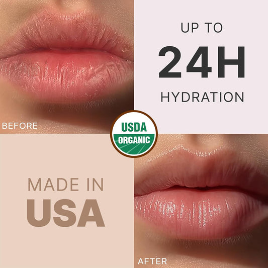 Usda Organic Lip Balm - Usa Made With Natural Ingredients, Beeswax Vanilla Chapstick For Dry Lips, Gifts For Women, Birthday Gifts For Her & Him, Hydrating Lip Balm Beauty Gifts, Natural Chapstick