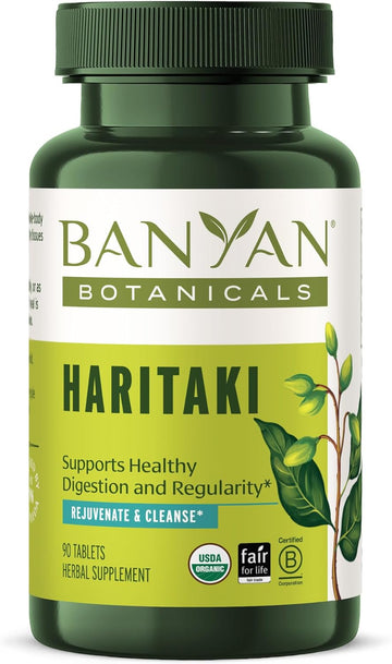 Banyan Botanicals Haritaki Tablets ? Certified Organic Terminalia Chebula ? Supports Detoxification & Rejuvenation* ? 90 Tablets ? Non-GMO Sustainably Sourced Certified Fair for Life Fair Trade